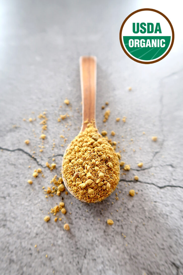Organic bee pollen granules from Craftsman Tea